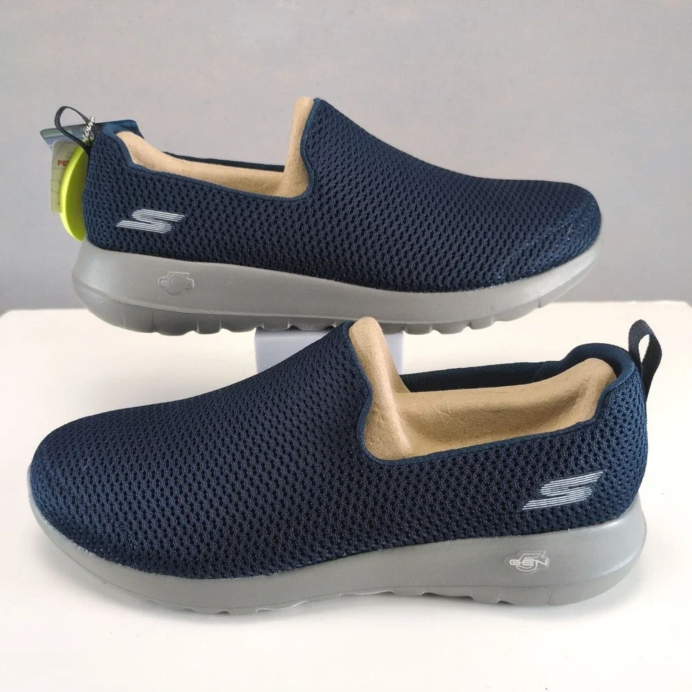 NWT Skechers GOwalk Max Men's 9 Navy Mesh Slip On Walking Shoes Comfort 54600